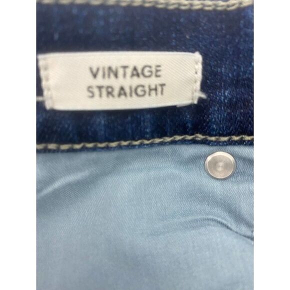 J. Crew Vintage Straight Blue Jeans Red TuxedoStripes Denim Stretch 26 - Picture 11 of 11